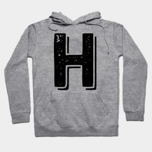 Capital Letter H Name Initial Monogram Hoodie